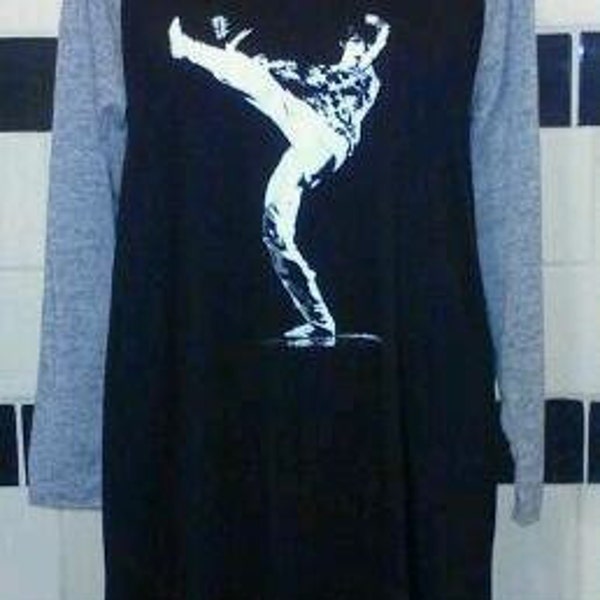 David Bowie Baseball Jersey Dress concert T style short or long midi or mini ... (In Divine Memory of a True Artist)