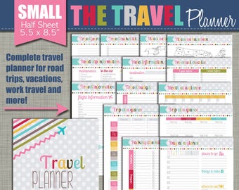 New Travel Planner {Printable} - Size Small 5.5" x 8.5" PDF