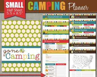 Happy Camper Planner {Printable} Set - Sized Small 5.5" x 8.5" PDF