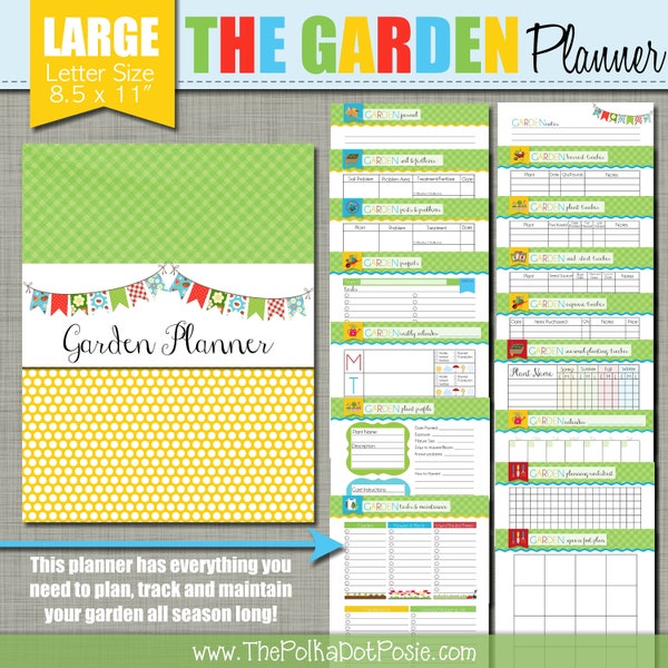 Garden Planner {Printable} Set - Sized Large 8.5 x 11" PDF