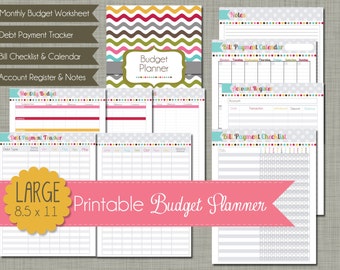 budget planner etsy
