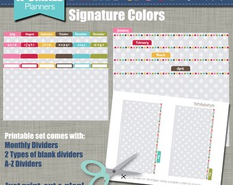 Print & Cut Dividers - Sized for our X-Small Planners - Signature Design - Instant Download