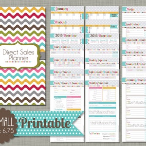Direct Sales Planner {Printable} Set - Sized X-Small 3.755&quot; x 6.75&quot; PDF