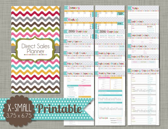 Direct Sales Planner printable Set Sized X-small | Etsy