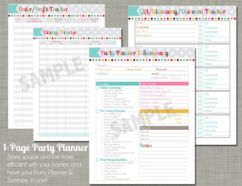 Direct Sales Planner {Printable} Set - Sized Small 5.5" x 8.5" PDF bild 3