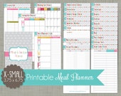 Meal & Recipe Planner {Printable} Set - Sized X-Small/Personal 3.75 x 6.75" PDF - Signature Design