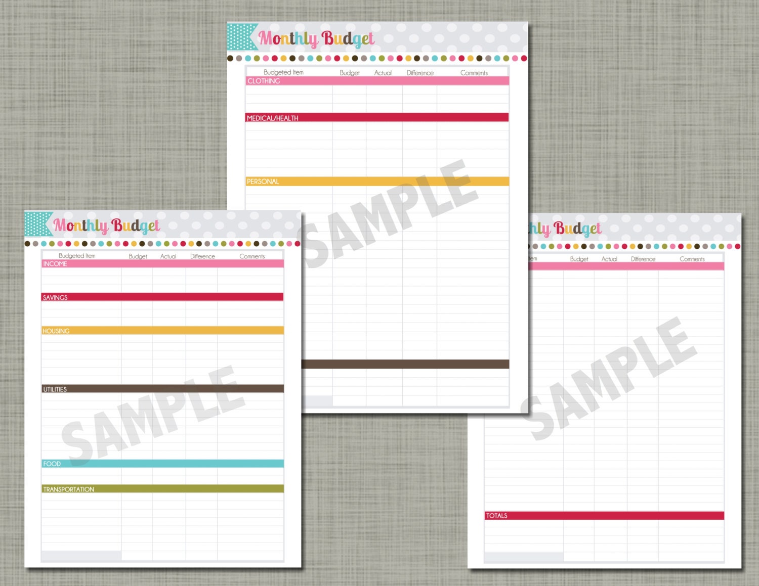 etsy budget planner etsy budget planner