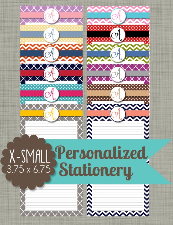 Personalized Stationery with Initial Printable Sized Etsy