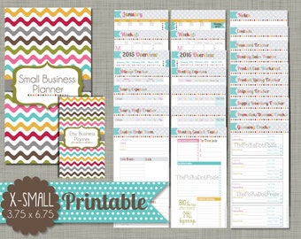 Small Business Planner {Printable} Set - Sized X-Small 3.75" x 6.75" PDF