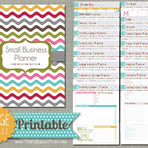 Small Business Planner {Printable} Set - Sized Large 8.5" x 11" PDF