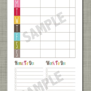 The Workin' Mom Weekly Docket {printable} - Sized X-small 3.75 X 6.75 ...