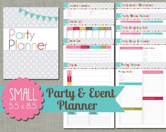 Party and Event Planner {Printable} Set - Sized Small 5.5" x 8.5" PDF