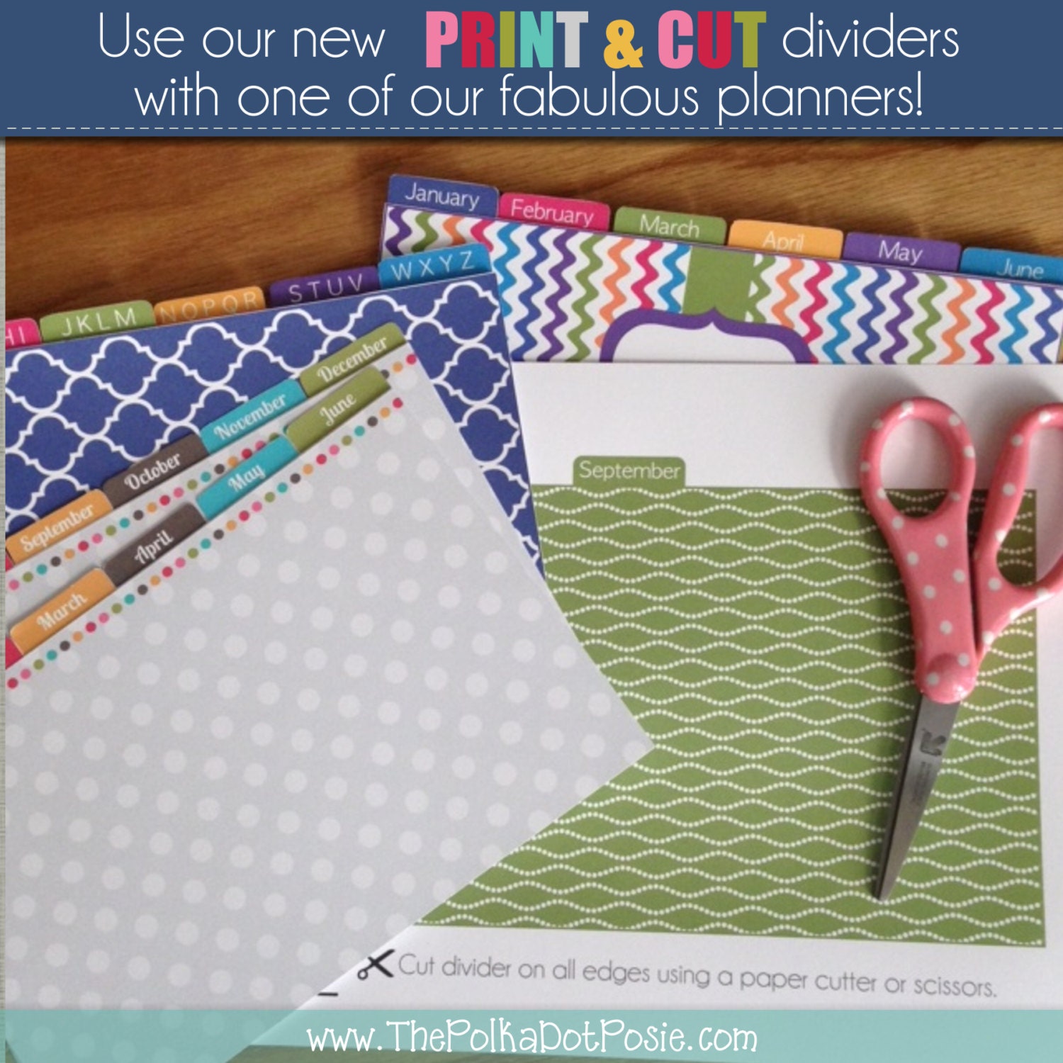 Print & Cut Dividers Sized for Our Small Planners - Etsy