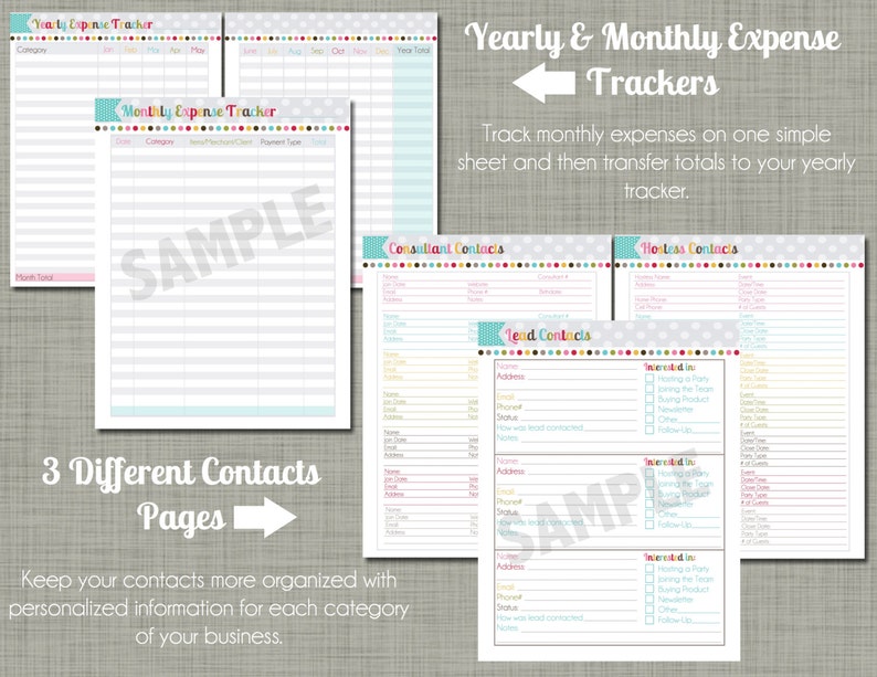 Direct Sales Planner {Printable} Set - Sized Small 5.5" x 8.5" PDF bild 4