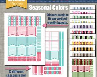 Print & Cut Stickers - Size for our Large Planners - Seasonal Design - Instant Download