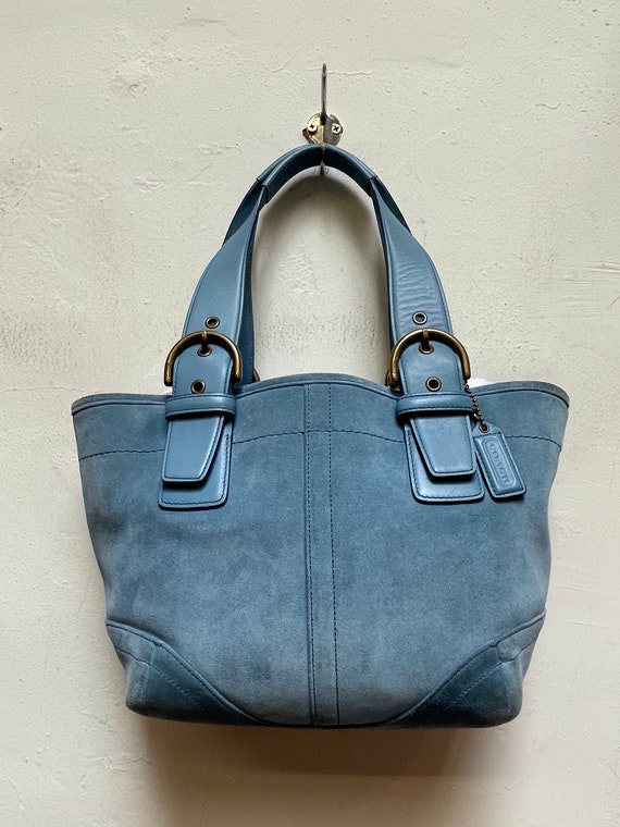 Coach light blue suede bag Gem