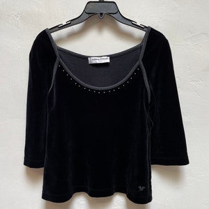 Sonia Rykiel velvet sweater top black