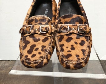 Vintage Prada leopard shoes size 36