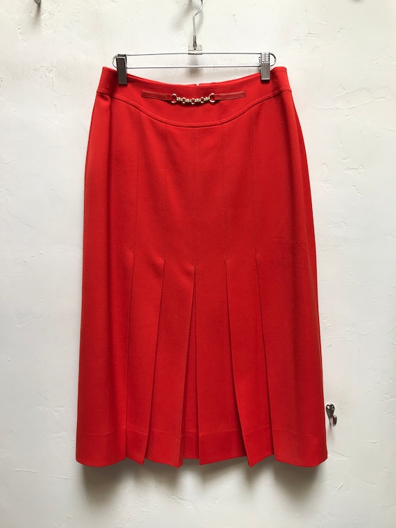Vintage Celine orange skirt 70s retro