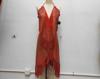 vintage 80s north beach leather 2pc top and skirt