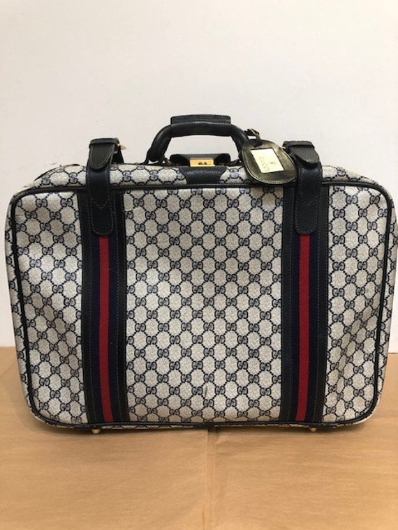 Disciplin Musling bekendtskab Vintage Gucci GG Monogram Logo Small Travel Bag Suitcase 70s - Etsy