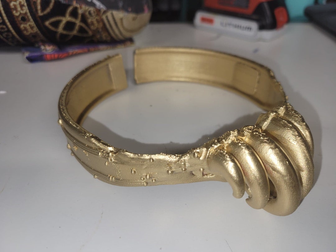 Slave Leia Collar Gold or Unfinished Resin Printed High Quality Screen ...
