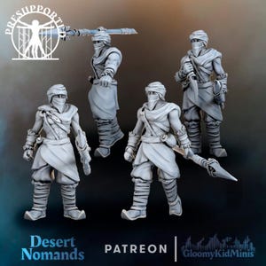Desert Nomads | DND | Athas | Tyr | Miniatures | Campaign | Mini | Humanoids | Gaming | RPG | Set | Enemies | D&D | Wasteland | Desert