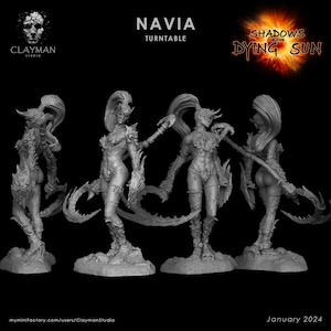 Navia | Echoes of a Dark Sun | Dark Sun | D&D | Miniatures | Figure | Fantasy | Female | Warrior | Pinup | NSFW option | Gladiator