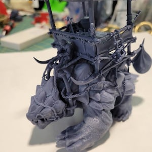 Dark Sun : Miniatures - Mekillot and Tower, or just Mekillot - GloomyKidMinis - Resin Printed