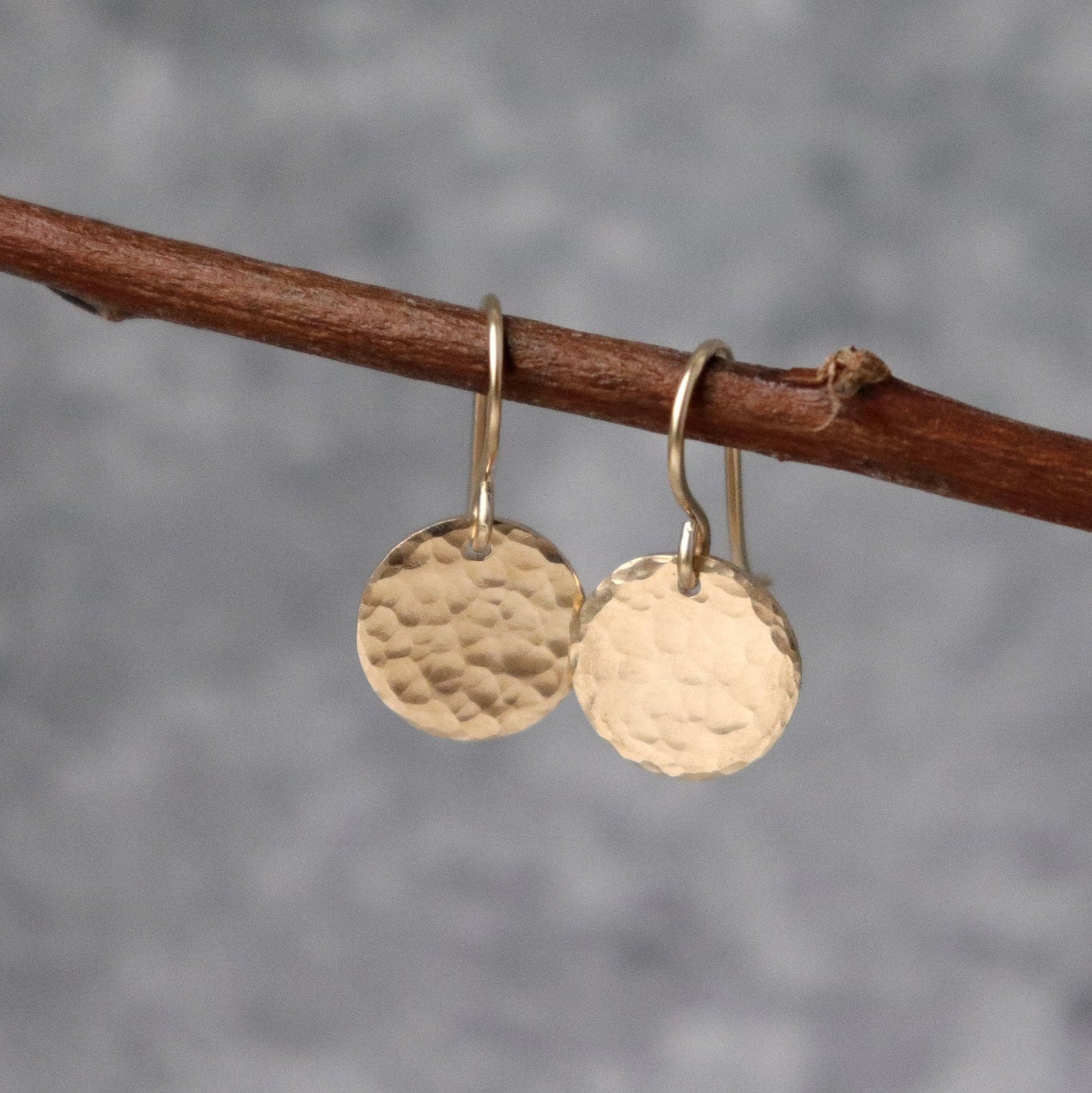 Hammered Gold Teardrop Post Earrings – Devon Leigh Jewelry