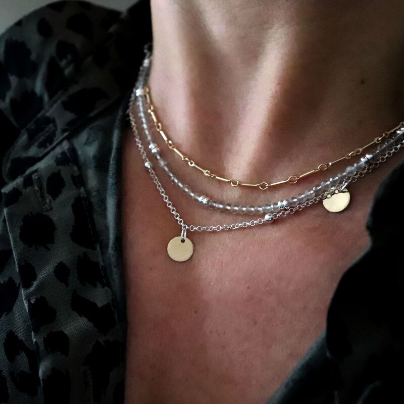 NEB21MXMDP Mix Metal Modern Pearl Pendant Necklace main image 1