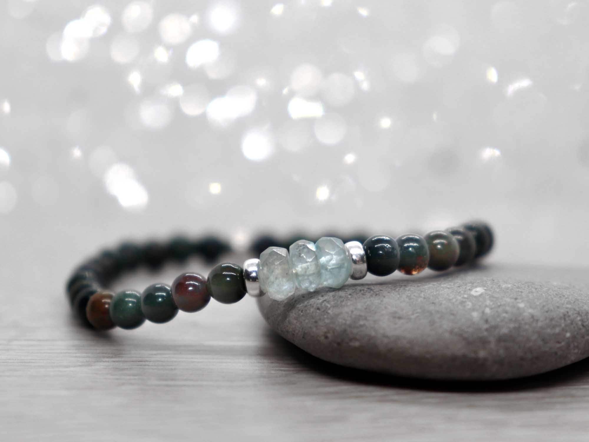 Bloodstone Bracelet March Birthstone Gift Dainty Bloodstone Etsy UK