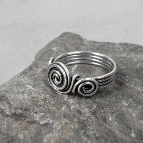 LucyQ Rhodium Plated Sterling Silver Spiral Ring - 3698014 - TJC