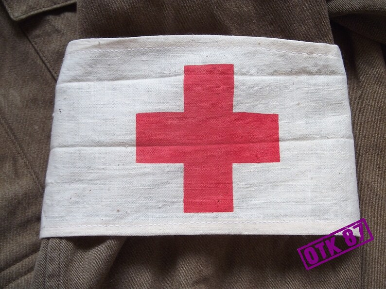 VINTAGE Original RED CROSS armband from Czech army