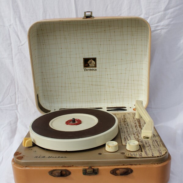 RARE- Vintage 1950's RCA Victorola Record Player