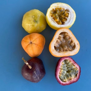 SAMPLE size/Lilikoi SEEDS/3 Types/Mix of Purple Lilikoi/Yellow Lilikoi/Jamaican Lilikoi/Maui Seeds/TEN Seeds/Home Garden/Passionfruit Seeds
