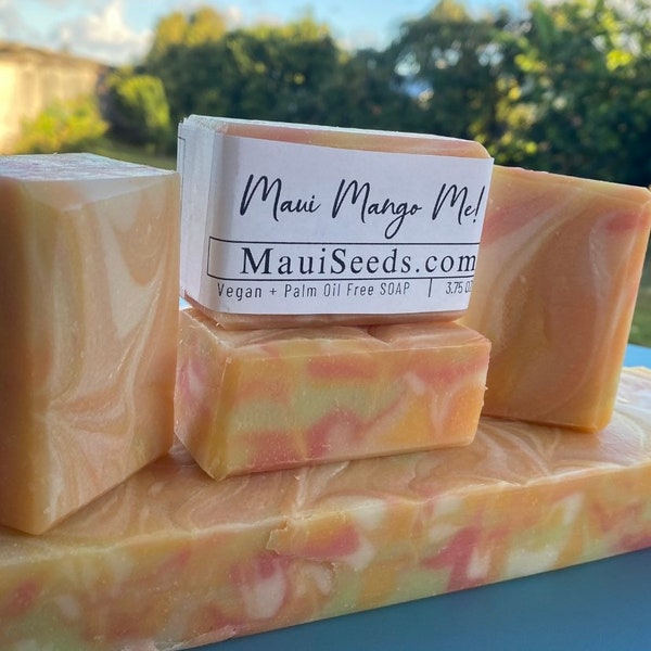 Maui Mango Me! Soap/Mango Soap/HandMade on Maui/Favors/Souvenir/Bar Soap/Gifts/Artisan Soap/Vegan/Shea Butter/Made in Hawaii/Maui Wedding