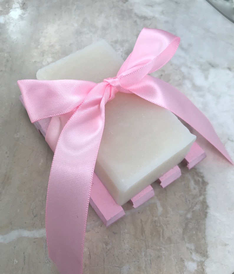 Wood Soap TrayPainted Wood Soap TrayWood TraySoap HolderPale PinkPale BlueCedar Wood TraySlotted Soap DishAdd to Your Handmade Soap
