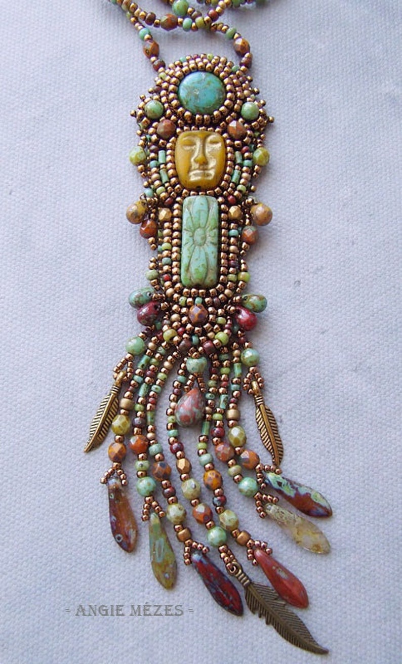 Bead Embroidery Necklace DIY Kit and Tutorial Bead Etsy UK