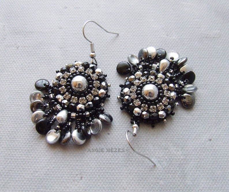 Bead Embroidery Earrings Kit Bead Embroidered Earring DIY Etsy