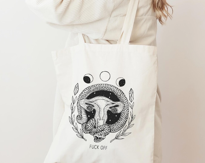 Tote Bag - F Off Snake & Uterus