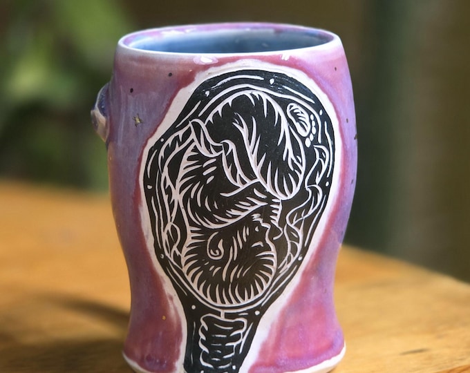 Fetus Mug with Crystals - Celestial Pink Opal