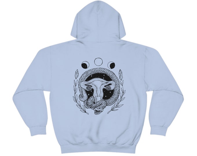 Snake & Uterus Hooded Sweatshirt