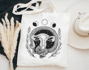 Snake & Uterus Tote