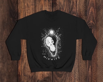 Midwife Sweatshirt - Constellations & Moons