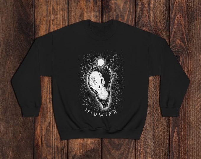 Midwife Sweatshirt - Constellations & Moons