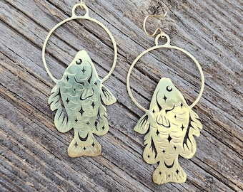 Sunfish Earrings - Vertical