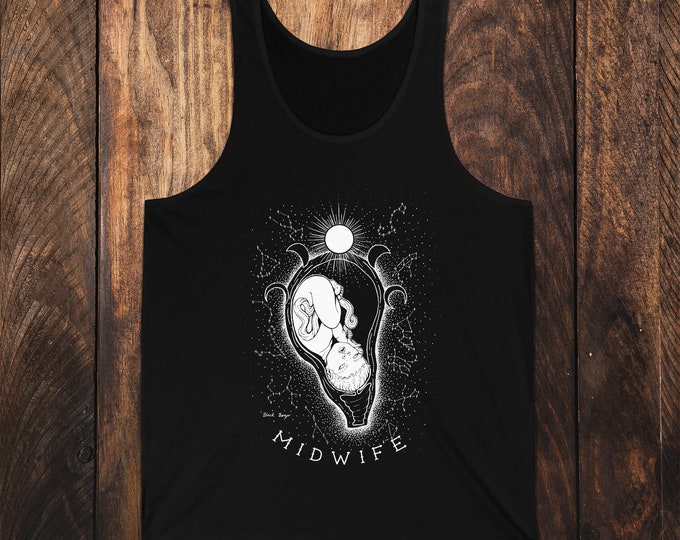 Midwife Tank Top - Constellations & Moons