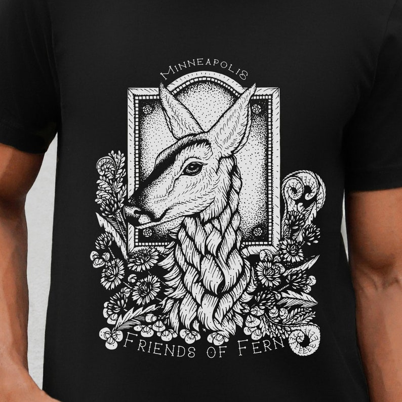 Minneapolis T Shirt Friends of Fern T Shirt Deer T Shirt, Graphic Tee, Minneapolis Gift, Tshirt Design, Art Shirt, Minneapolis Punk image 2