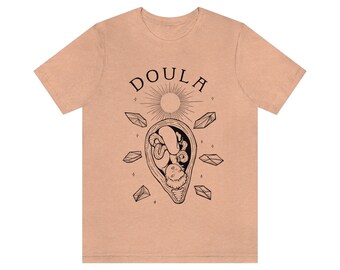 Doula T Shirt - Crystal Womb - Doula Shirt - Midwife Shirt- Birth Worker OBGYN T-shirt - Women’s Clothing Gift